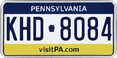 PA license plate KHD8084