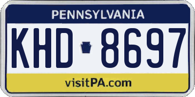 PA license plate KHD8697