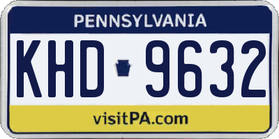 PA license plate KHD9632