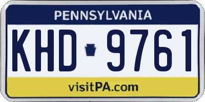 PA license plate KHD9761
