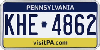 PA license plate KHE4862