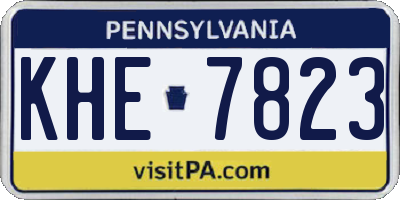 PA license plate KHE7823
