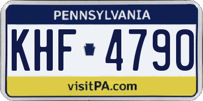 PA license plate KHF4790