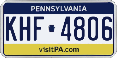 PA license plate KHF4806