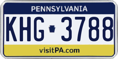 PA license plate KHG3788