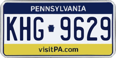 PA license plate KHG9629