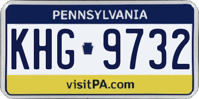 PA license plate KHG9732