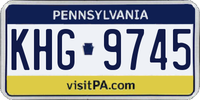 PA license plate KHG9745