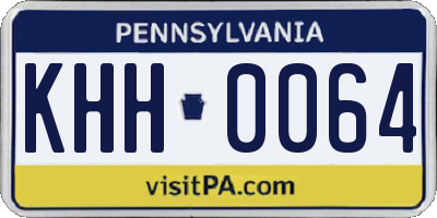 PA license plate KHH0064