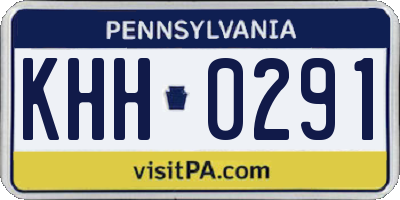 PA license plate KHH0291