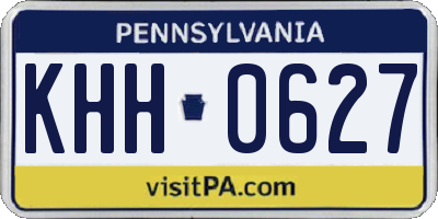 PA license plate KHH0627