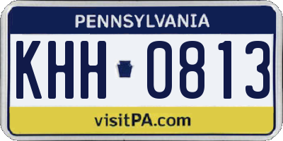 PA license plate KHH0813
