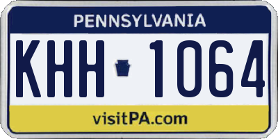 PA license plate KHH1064