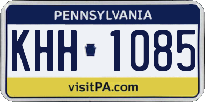 PA license plate KHH1085