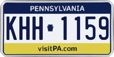 PA license plate KHH1159