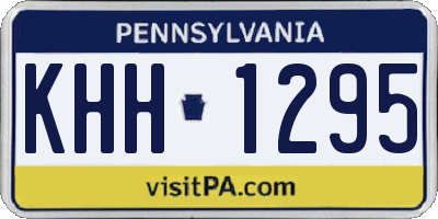 PA license plate KHH1295