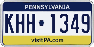 PA license plate KHH1349