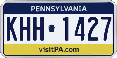 PA license plate KHH1427