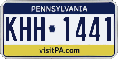 PA license plate KHH1441