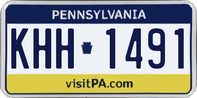 PA license plate KHH1491