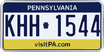 PA license plate KHH1544