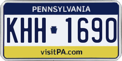 PA license plate KHH1690