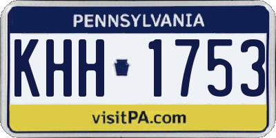PA license plate KHH1753