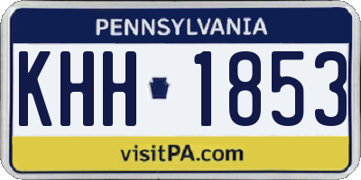 PA license plate KHH1853