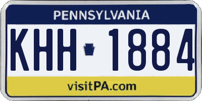 PA license plate KHH1884