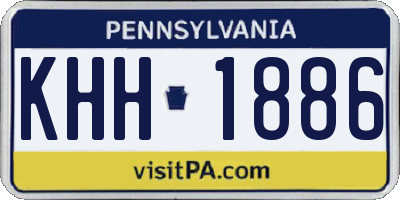 PA license plate KHH1886