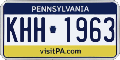 PA license plate KHH1963