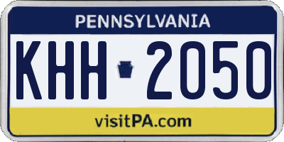 PA license plate KHH2050