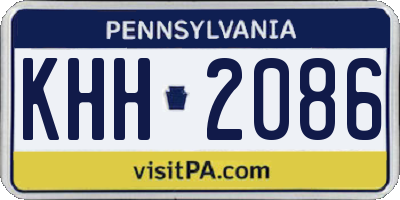 PA license plate KHH2086
