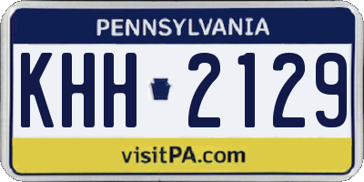 PA license plate KHH2129