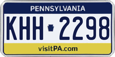 PA license plate KHH2298