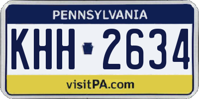 PA license plate KHH2634