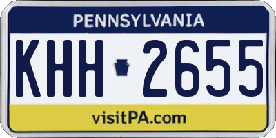 PA license plate KHH2655
