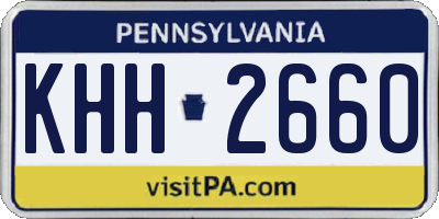 PA license plate KHH2660