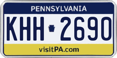 PA license plate KHH2690