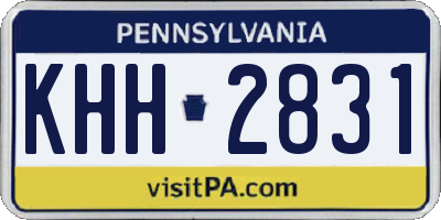 PA license plate KHH2831