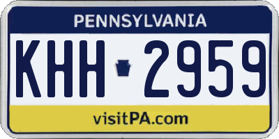 PA license plate KHH2959