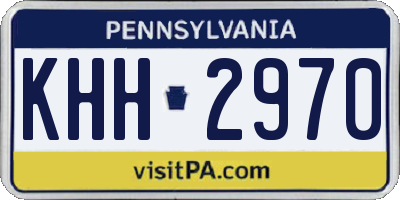 PA license plate KHH2970