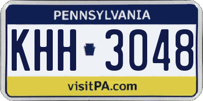 PA license plate KHH3048