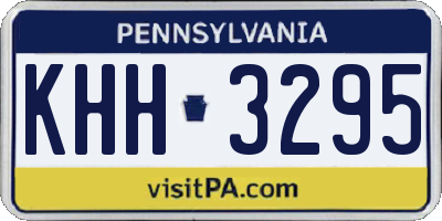 PA license plate KHH3295