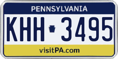 PA license plate KHH3495