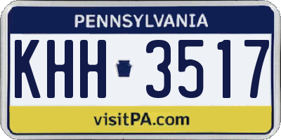 PA license plate KHH3517