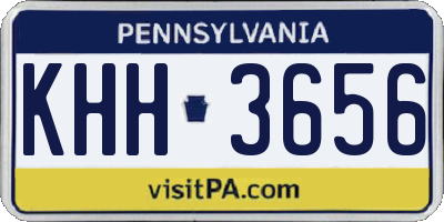 PA license plate KHH3656