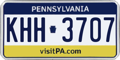 PA license plate KHH3707