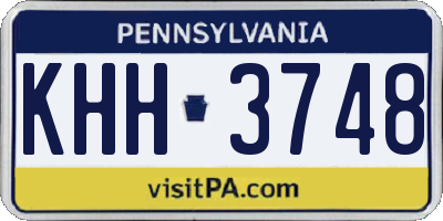 PA license plate KHH3748