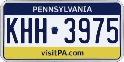 PA license plate KHH3975